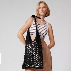 Urban Outfitters black knitted Boho Bag